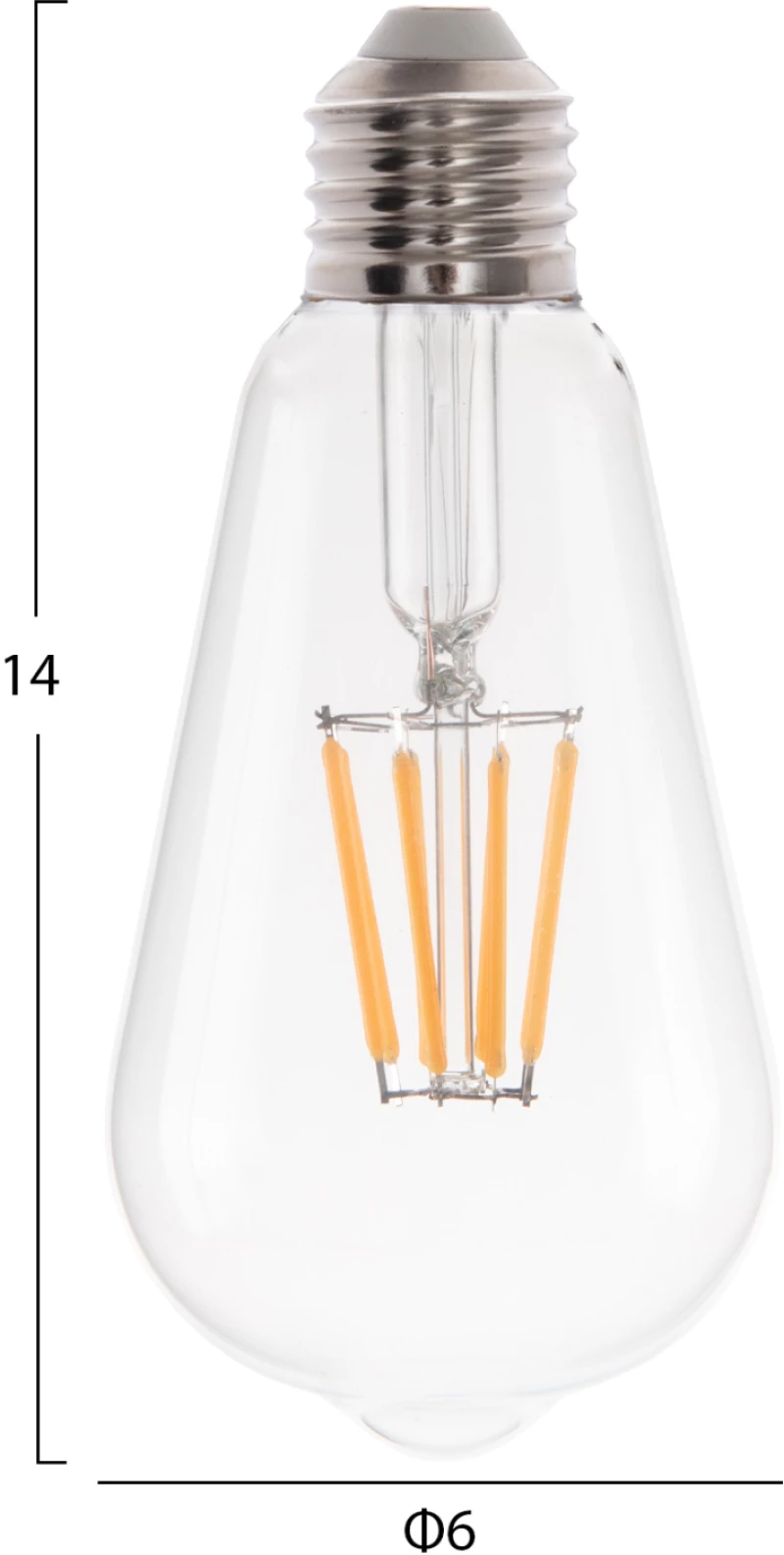 ΛΑΜΠΤΗΡΑΣ HM4188.01 LED FILAMENT 8W E27 DIMMABLE 2700K ΔΙΑΦΑΝΟΣ (1 τεμάχια)