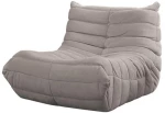 Πολυθρόνα-πουφ Y70x103x85εκ από suede σε γκρι χρώμα - NEXT 11021-08---2