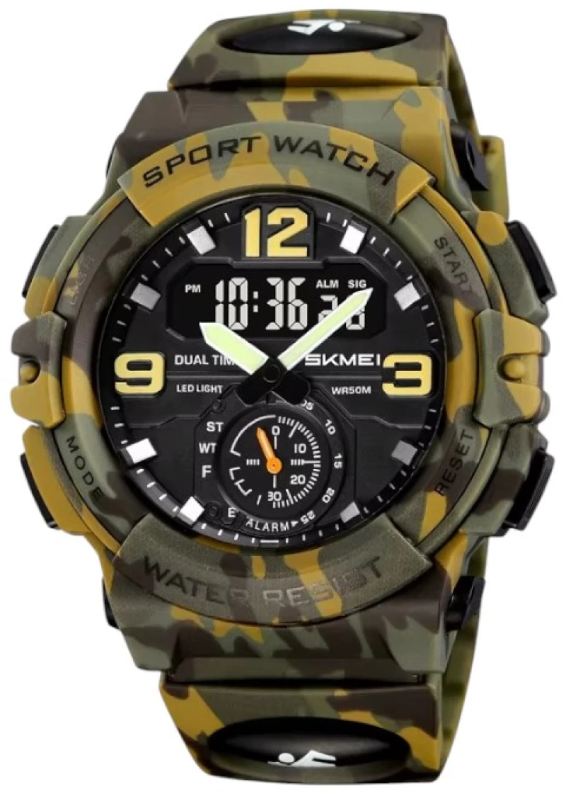 Ψηφιακό/αναλογικό ρολόι χειρός - Skmei - 2341 - Army Green