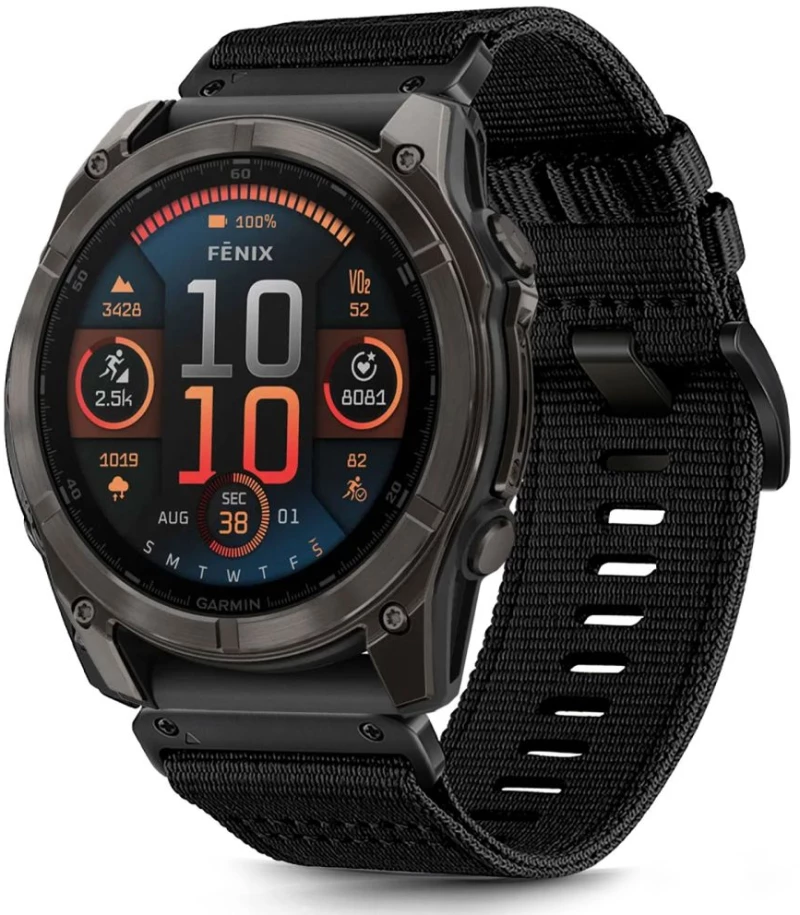 Tech-Protect Λουράκι Nylon Classic Garmin Fenix 5X / 5X Plus / 6X / 6X Pro / 7X / 8 (51mm) Black