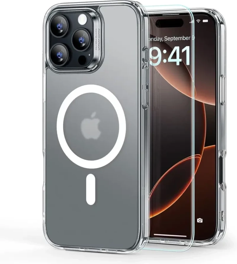 ESR Θήκη Classic Hybrid HaloLock + Tempered Glass iPhone 16 Pro Frosted Clear