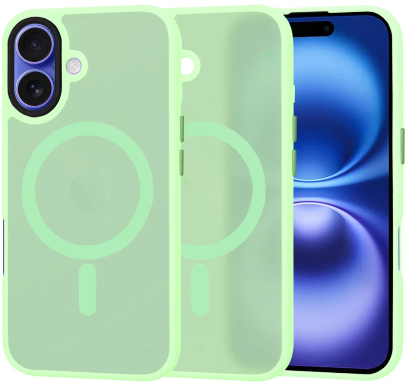 Techsuit Θήκη HaloFrost MagSafe iPhone 16 Light Green
