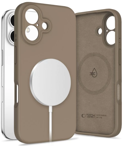 Tech-Protect Θήκη Liquid Silicone MagSafe iPhone 16 Chocolate Brown