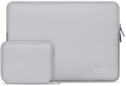 Tech-Protect Θήκη Neoslim MacBook / Laptop 15-16 & Τσαντάκι Crayon Grey