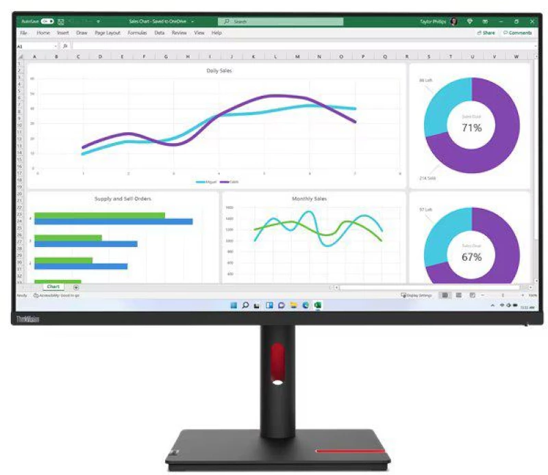 Lenovo ThinkVision T32h-30 IPS Monitor 31.5" QHD 2560x1440