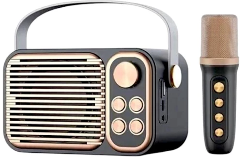 Ασύρματο ηχείο Bluetooth με μικρόφωνο Karaoke - YS-104 - 887295 - Dark Grey