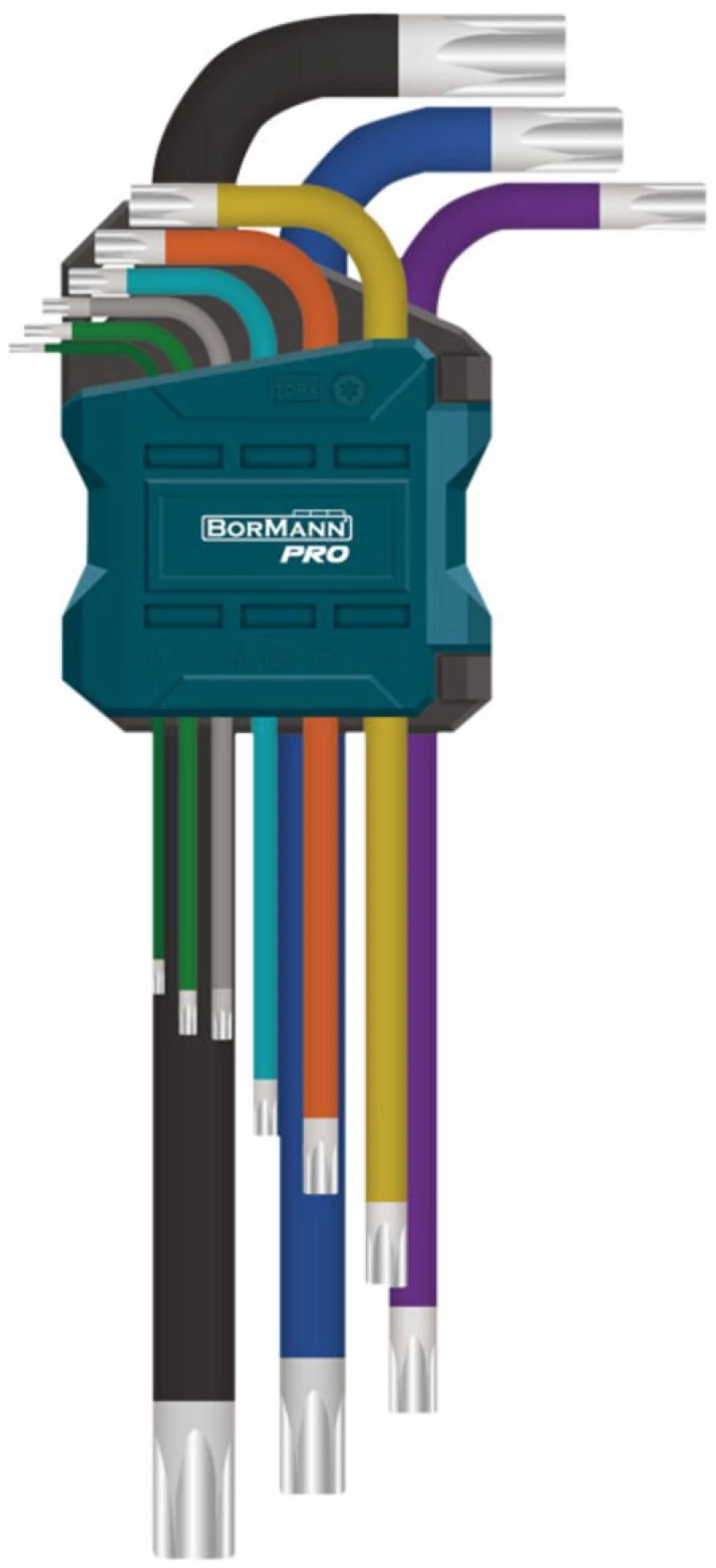 Σετ 9τμχ TORX Με Τρύπα και Με Χρωματικό Κώδικα BHT7242 Bormann