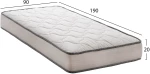 ΣΤΡΩΜΑ DREAMTOPIA ΣΕΙΡΑ ATLAS HM654.90 BONNELL SPRING 90x190x20Y εκ.