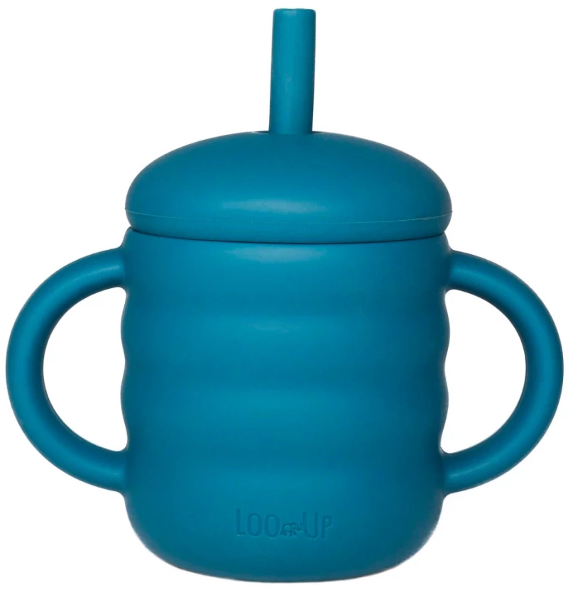 LOO UP Ποτηράκι Σιλικόνης 2IN1 Blue 160ml
