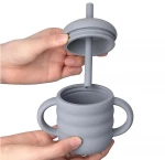 LOO UP Ποτηράκι Σιλικόνης 2IN1 Blue 160ml
