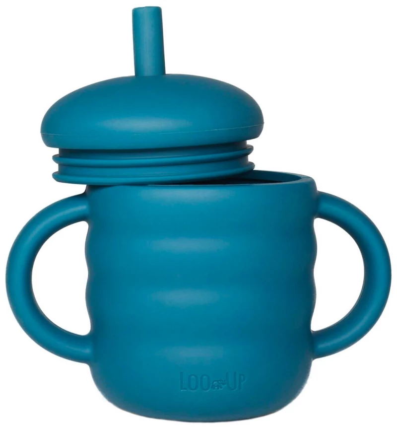 LOO UP Ποτηράκι Σιλικόνης 2IN1 Blue 160ml
