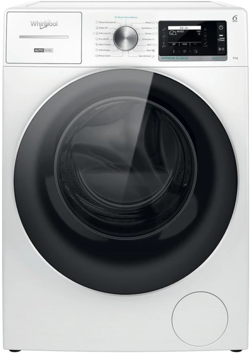 Whirlpool W8X 89AD SILENCE EE Πλυντήριο Ρούχων 8kg 1400 Στροφών με τεχνολογία 6TH SENSE και Steam Refresh, A