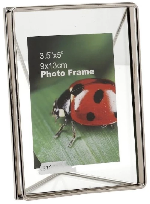 Κορνίζα μεταλλική σε ασημί χρώμα 13x18 εκ