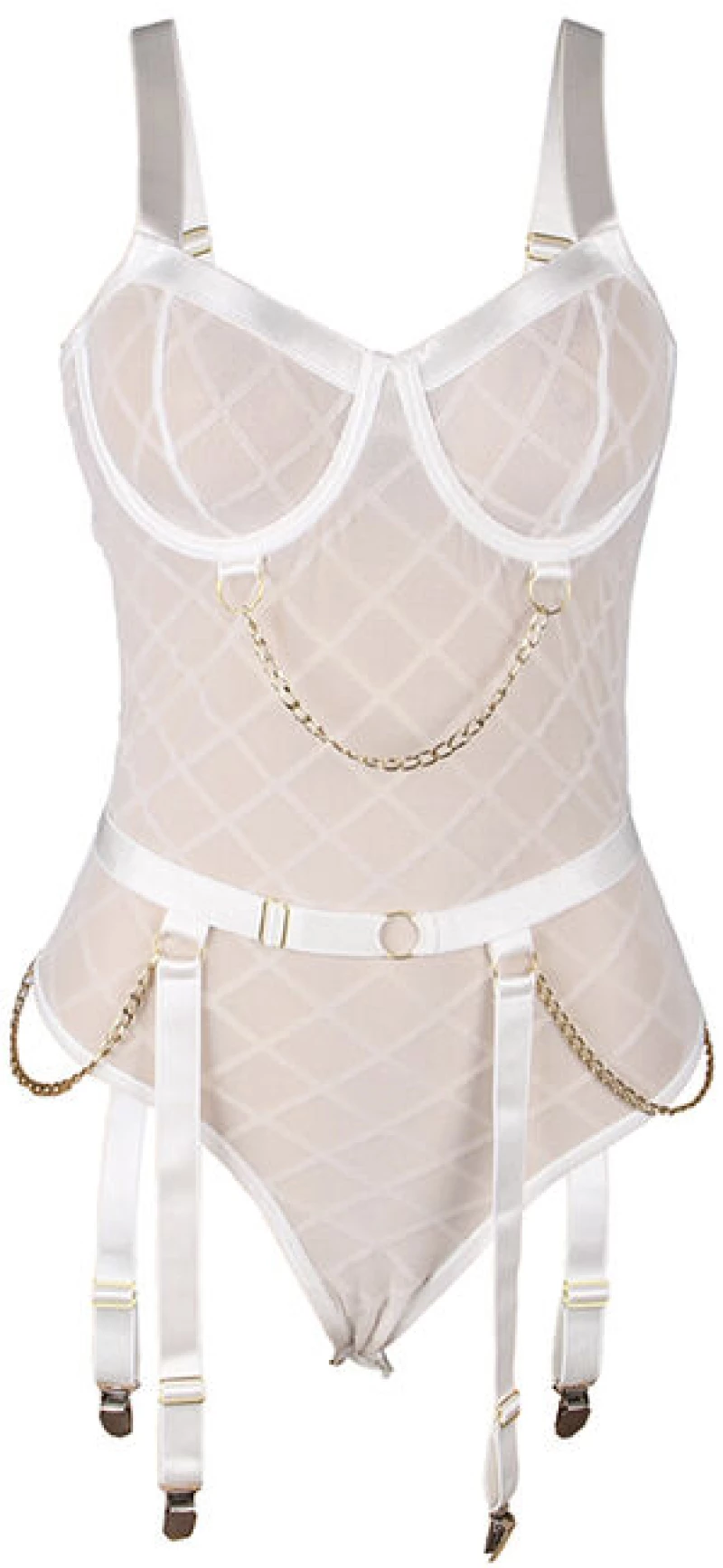 SUBBLIME - 954291 BODY WITH CHAINS + GARTER BELT - ( Κωδικός Προϊόντος : D-242208 )