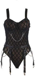 SUBBLIME - 954260 BODY WITH CHAINS + GARTER BELT - ( Κωδικός Προϊόντος : D-242205 )