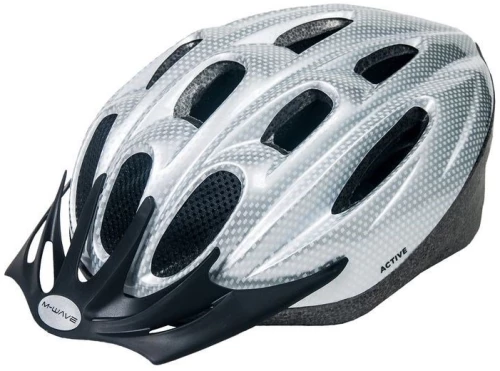 M-Wave 733129  Active  Bicycle Helmet (White Carbon) 58-61cm