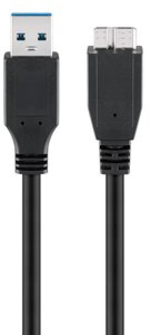 GOOBAY καλώδιο USB 3.0 σε USB 3.0 micro Τype B 95026, 1.8m, μαύρο