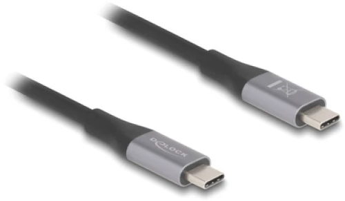 DELOCK καλώδιο USB-C 81192, 240W, 40 Gbps, 8K, 2m, E-Marker, μαύρο
