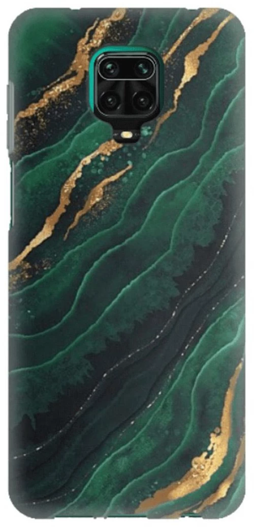 Marble Silicone case Θήκη για Xiaomi Redmi Note 9s / 9 Pro / 9 Pro Max green