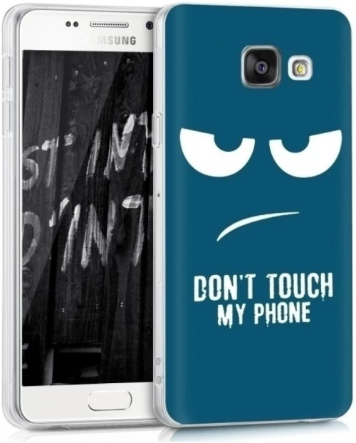 Kwmobile Silicone case Don’t Touch Θήκη για Samsung Galaxy A3 2016 blue