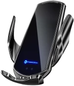 Ασυρματη βάση Αυτοκινήτου για smartphone Car holder with wireless charging automatic sensor + magnetic adapters FORCELL HS1 15W black*