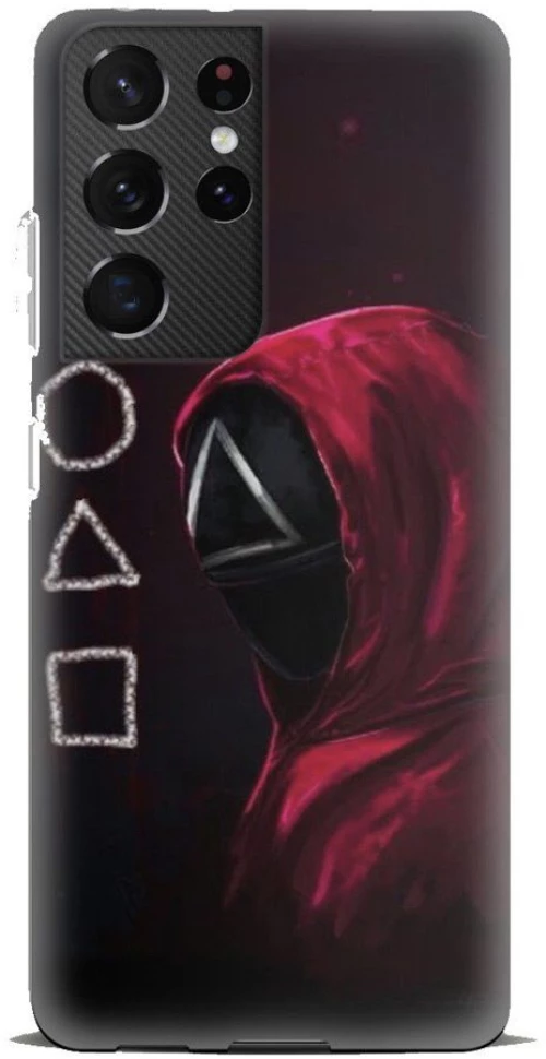 Squid Game Silicone case Θήκη για Samsung Galaxy S21 Ultra black-red