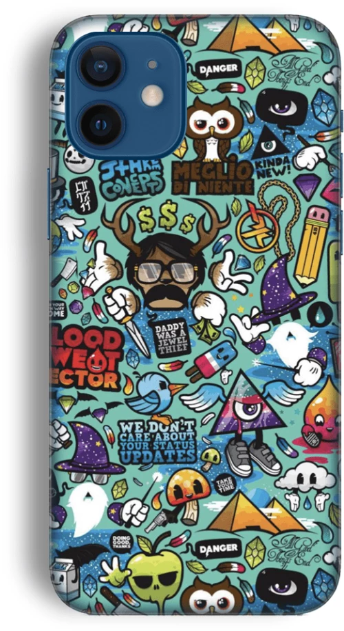 Comic Silicone case Θήκη για Iphone 11 green