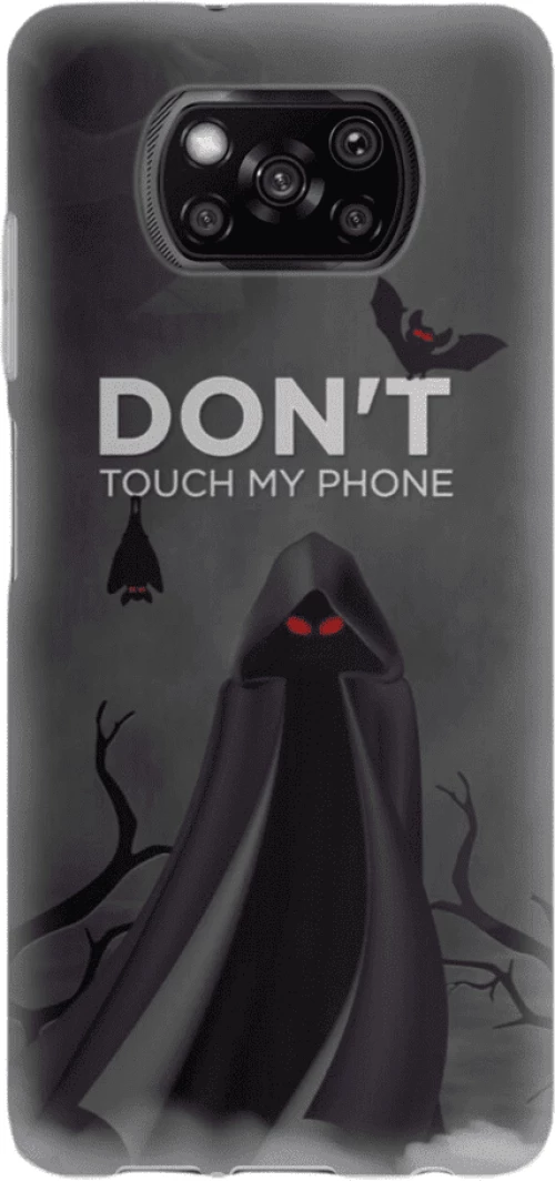Don't Touch My Phone Silicone case Θήκη για Xiaomi Poco X3 / X3 Pro grey