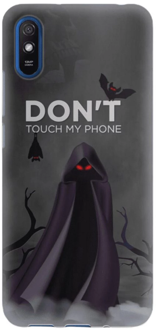 Don't Touch My Phone Silicone case for Xiaomi Redmi 9A grey