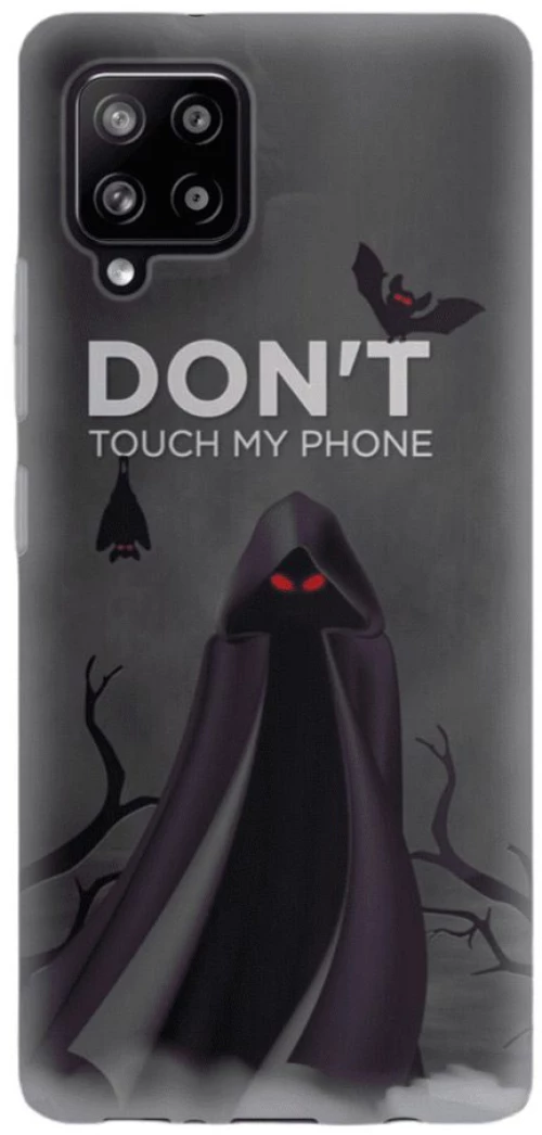 Don’t Touch My Phone Silicone case Θήκη για Samsung Galaxy A12 grey