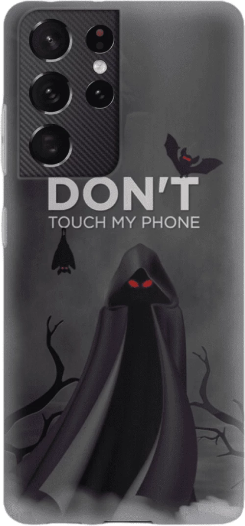 Don’t Touch My Phone Silicone case Θήκη για Samsung Galaxy S21 Ultra grey