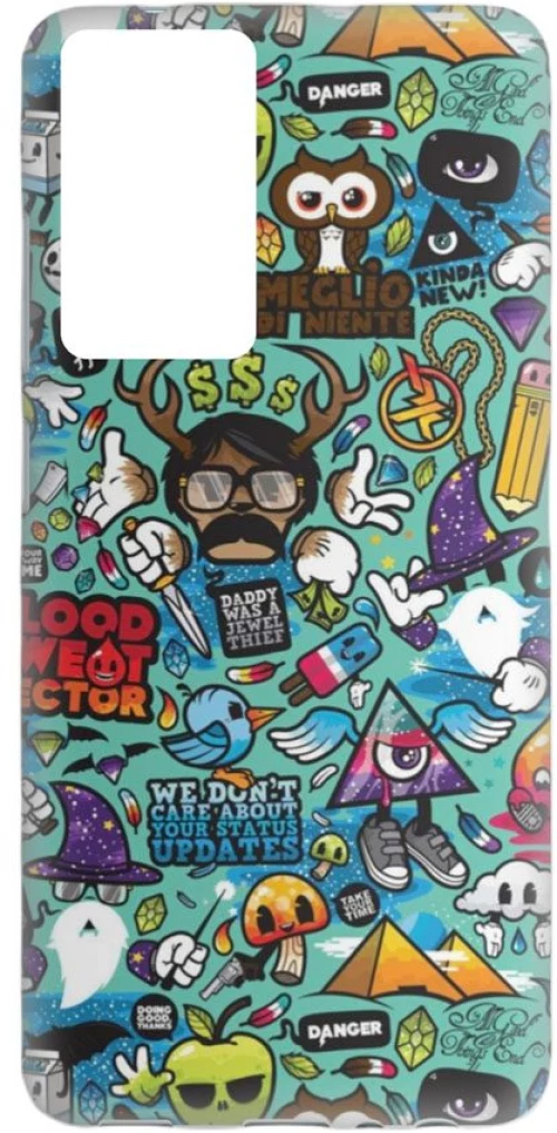Comic Silicone case Θήκη για Xiaomi Redmi Note 10 5G / Poco M3 Pro 5G green