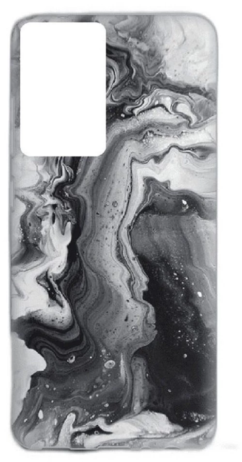 Marble Silicone case Θήκη για Xiaomi Redmi Note 10 Pro black-white 2