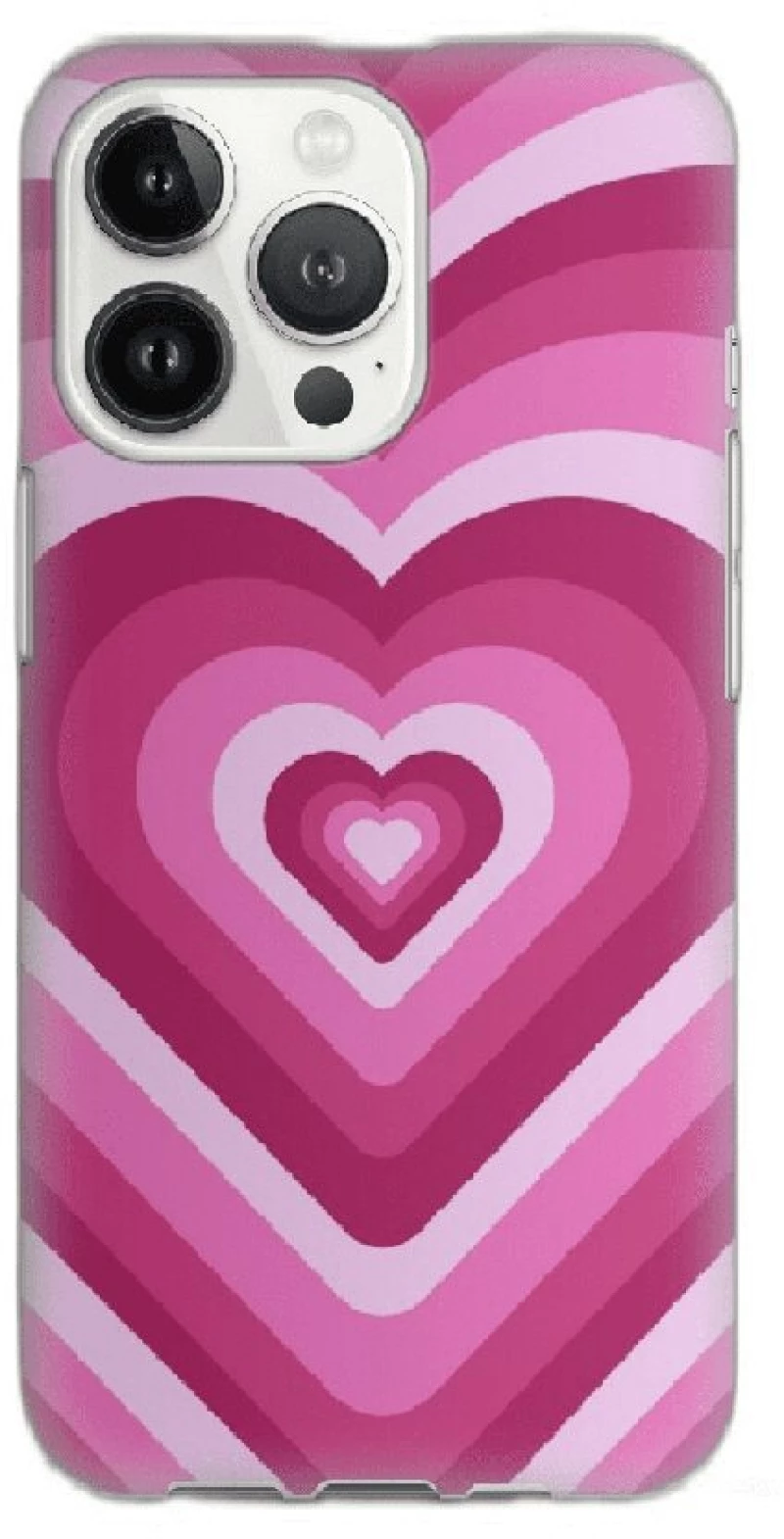 Hearts Silicone case Θήκη για Iphone 13 Pro Max pink