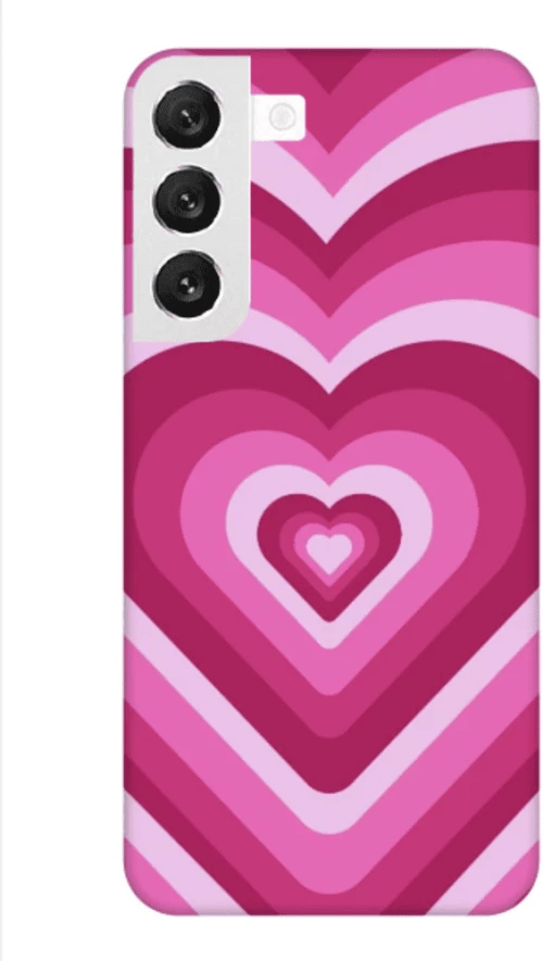 Hearts Silicone case Θήκη για Samsung Galaxy S22+ Plus pink
