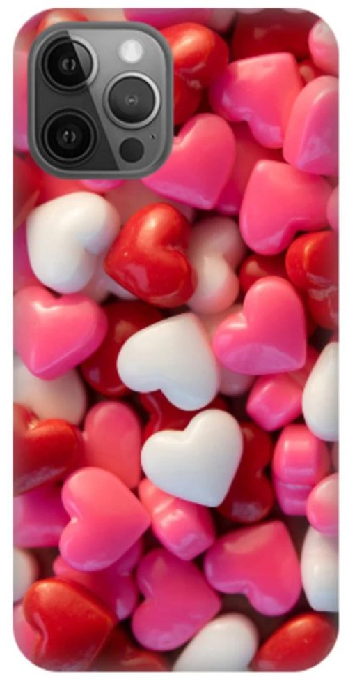 Chocolate Hearts Silicone case Θήκη για Iphone 13 Pro Max pink