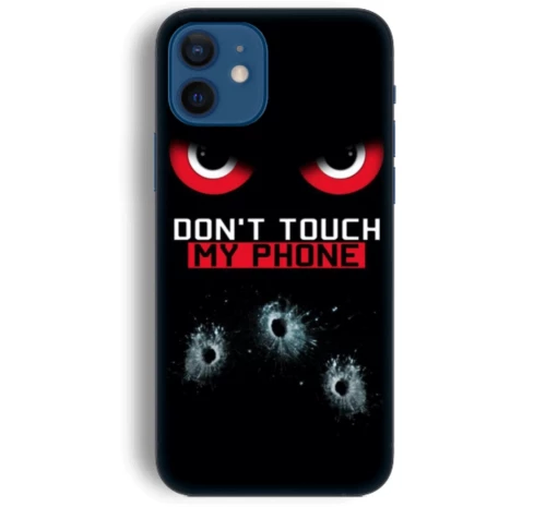 Don't Touch My Phone Silicone case Θήκη για Iphone 12 black