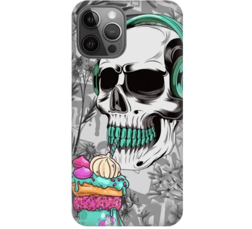 Skull Silicone case Θήκη για Iphone 12 Pro Max white