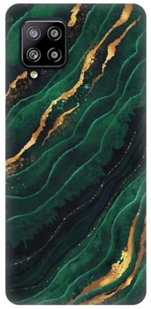 Marble Silicone case Θήκη για Samsung Galaxy A12 green
