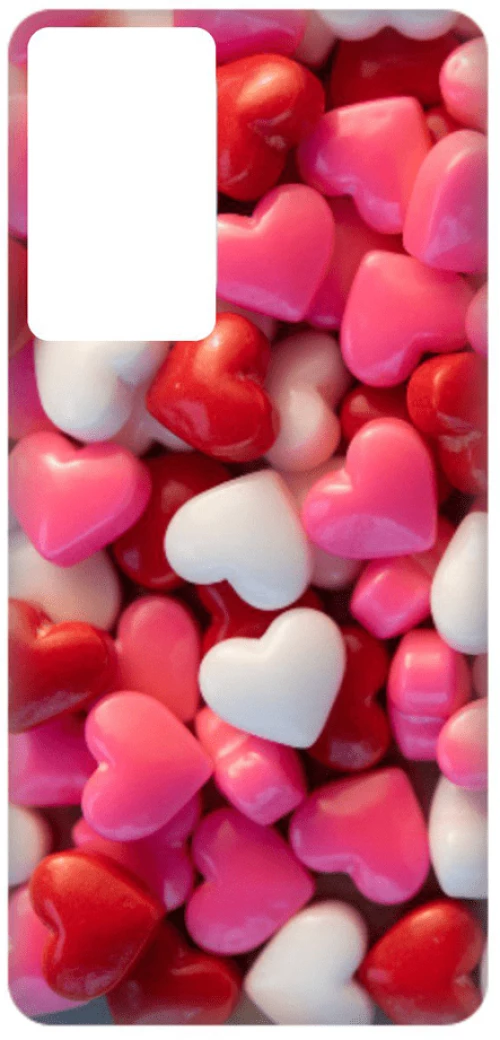 Chocolate Hearts Silicone case Θήκη για Xiaomi Redmi Note 10 Pro pink