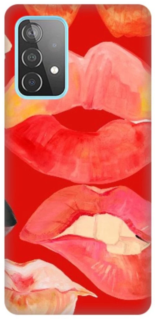 Lips Silicone case Θήκη για Samsung Galaxy A32 4G red