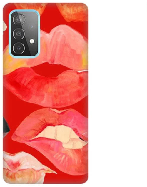 Lips Silicone case Θήκη για Samsung Galaxy A72 4G red