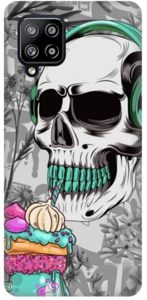 Skull Silicone case Θήκη για Samsung Galaxy A22 4G white