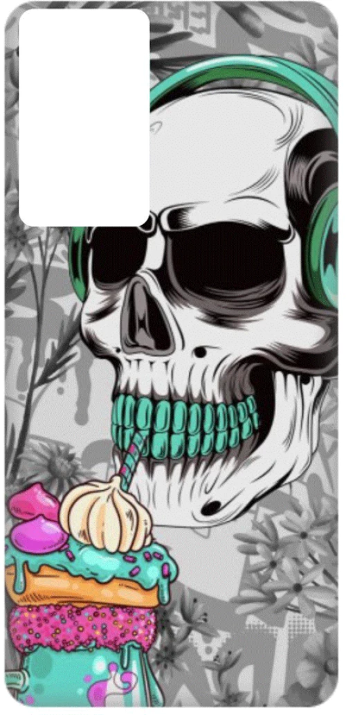 Skull Silicone case Θήκη για Xiaomi Redmi 9T / Poco M3 white