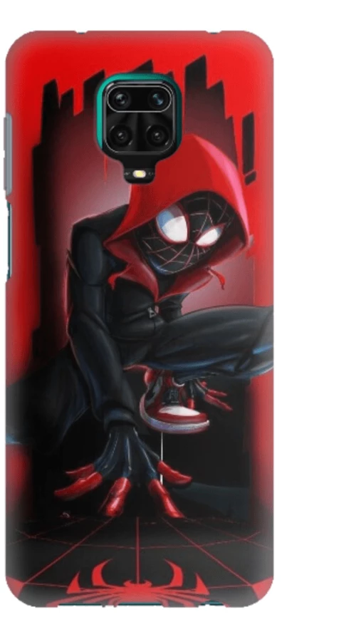 Miles Morales Spiderman Silicone case Θήκη για Xiaomi Redmi Note 9s / 9 Pro / 9 Pro Max red