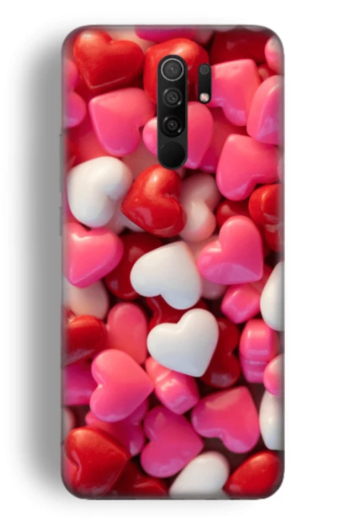 Chocolate Hearts Silicone case Θήκη για Xiaomi Redmi Note 8 Pro pink
