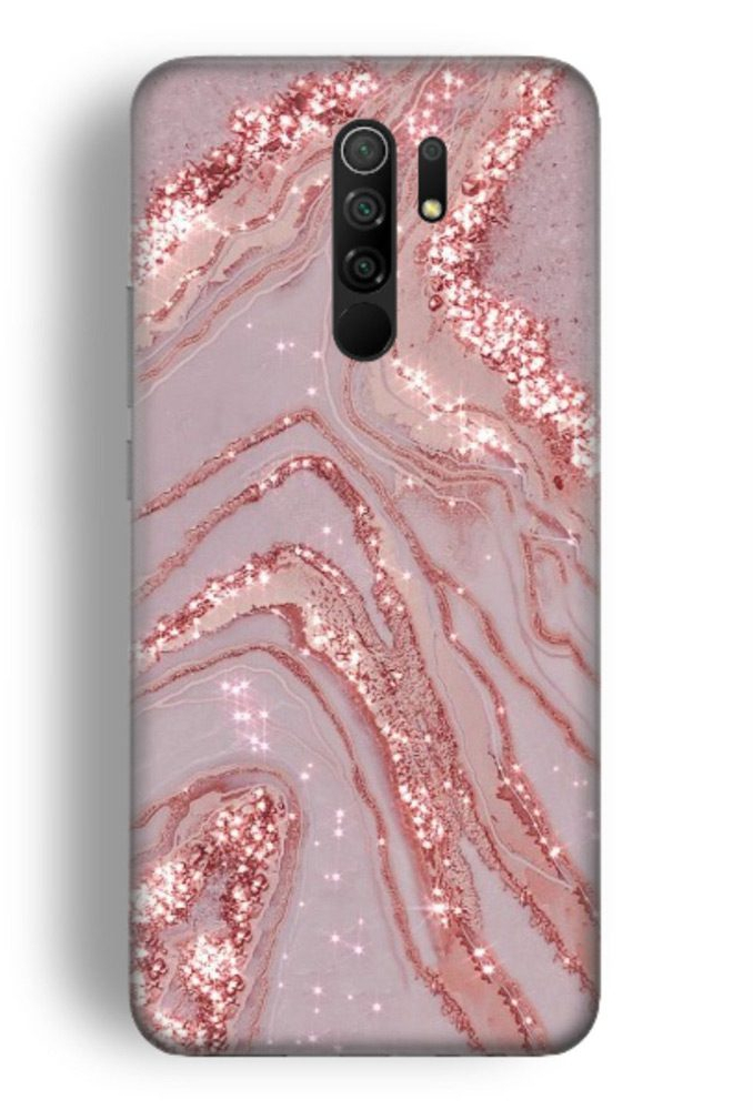 Marble Silicone case for Xiaomi Redmi 9 pink