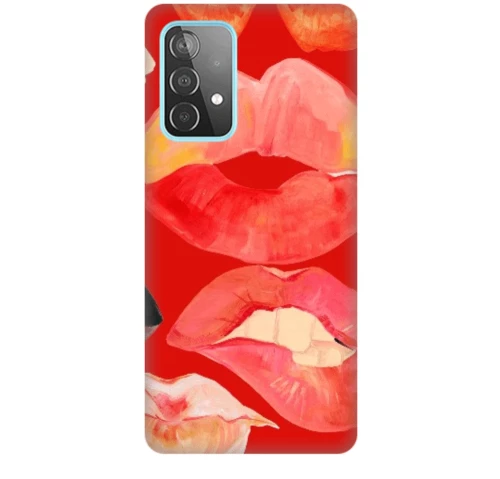 Lips Silicone case Θήκη για Samsung Galaxy A13 4G red