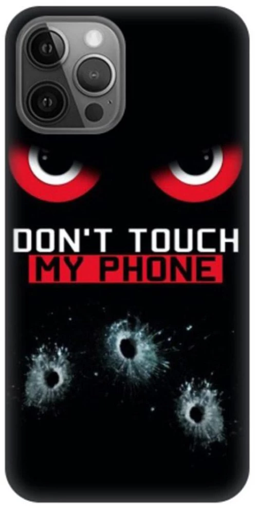 Don't Touch My Phone Silicone case Θήκη για Iphone 11 Pro Max black