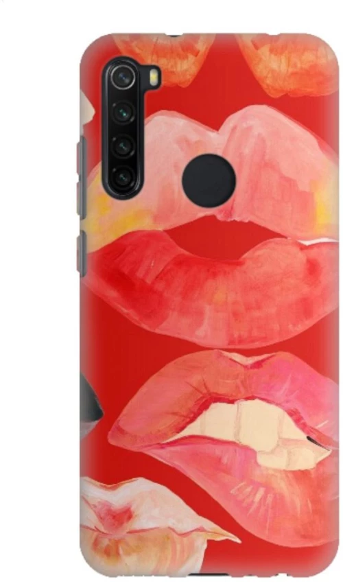 Lips Silicone case Θήκη για Xiaomi Redmi Note 8 red